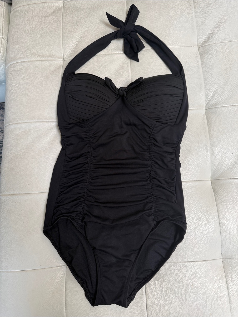 Seafolly Australia Black Halter NWOT One-Piece Swimsuit push up shaper